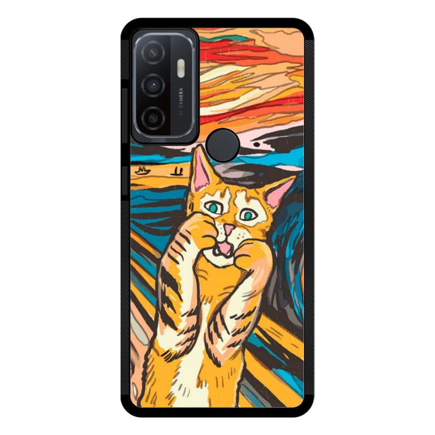 Cover IF49 Munch Cat - Oppo customall