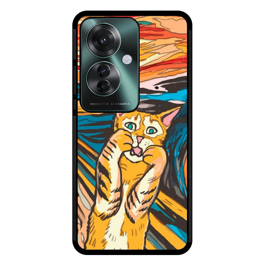 Cover IF49 Munch Cat - Oppo customall