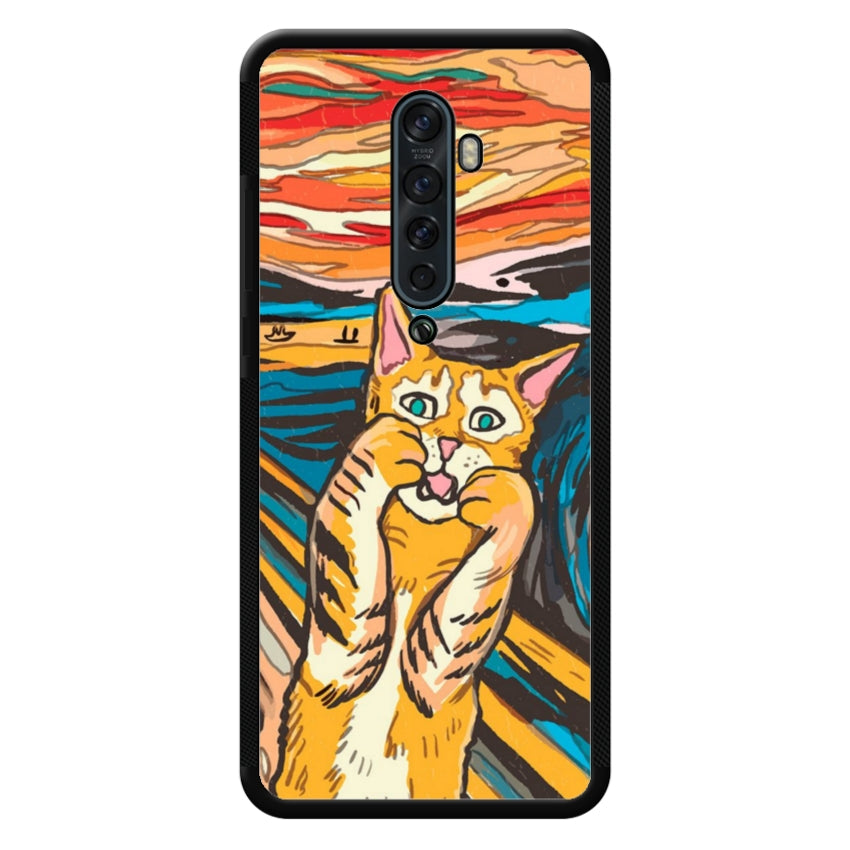 Cover IF49 Munch Cat - Oppo customall