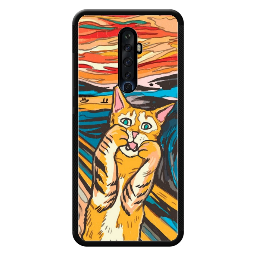 Cover IF49 Munch Cat - Oppo customall