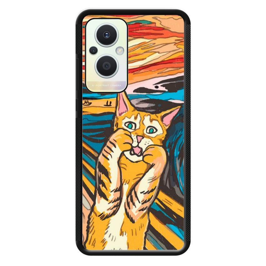 Cover IF49 Munch Cat - Oppo customall