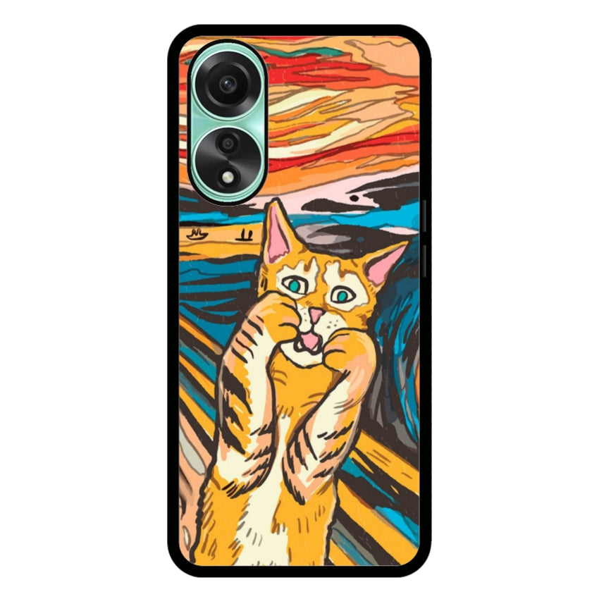 Cover IF49 Munch Cat - Oppo customall