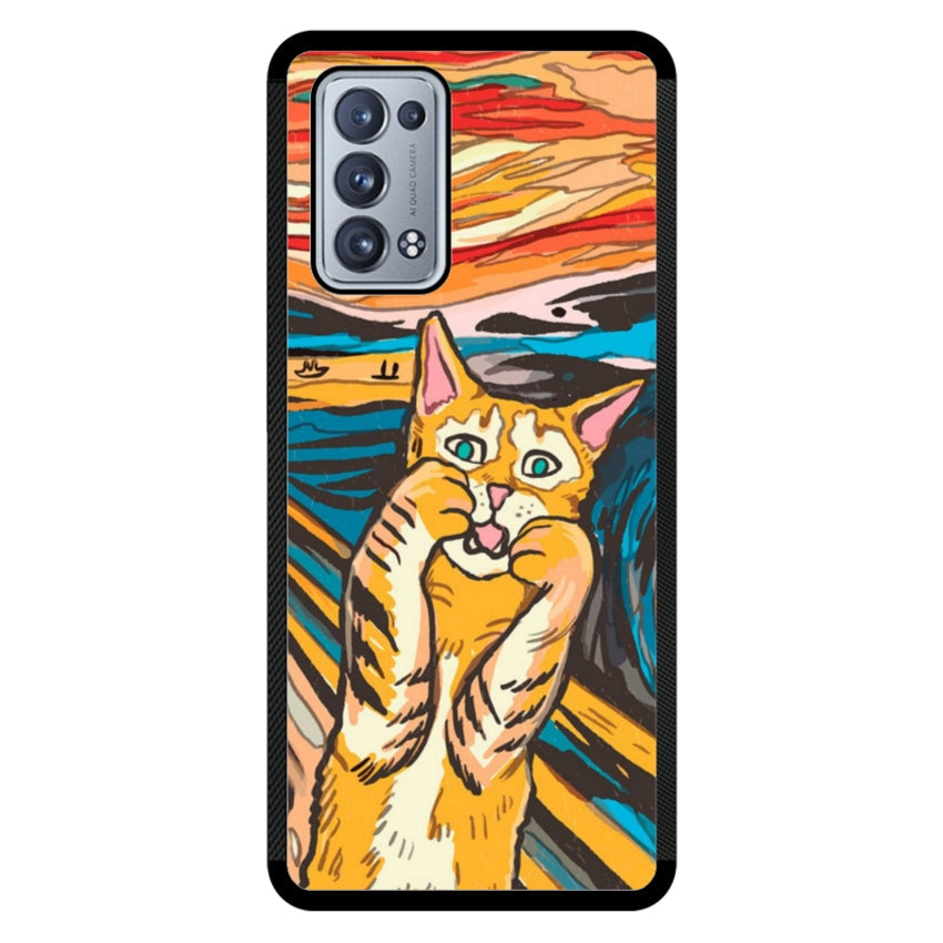 Cover IF49 Munch Cat - Oppo customall