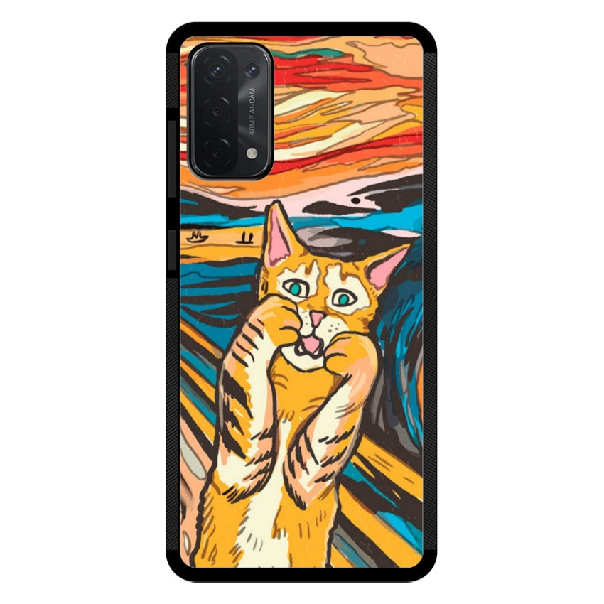 Cover IF49 Munch Cat - Oppo customall