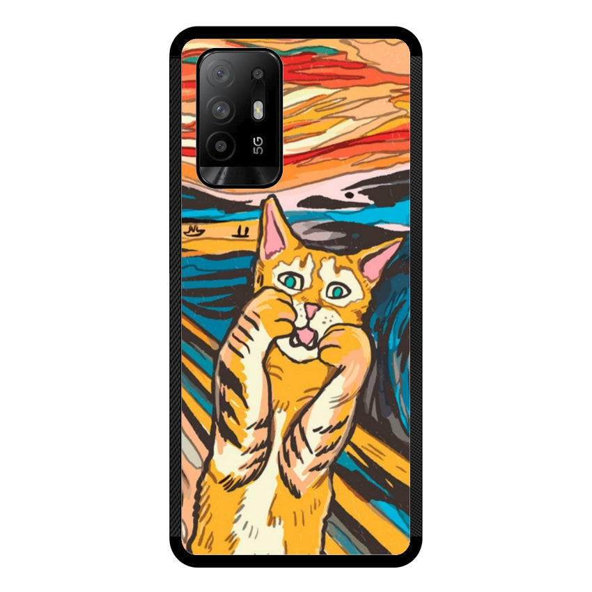 Cover IF49 Munch Cat - Oppo customall