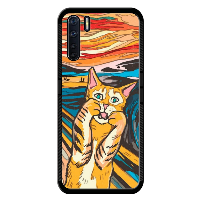 Cover IF49 Munch Cat - Oppo customall