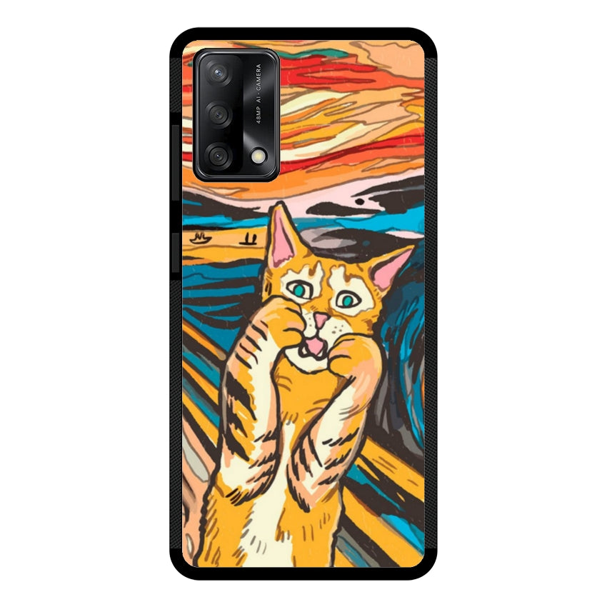 Cover IF49 Munch Cat - Oppo customall