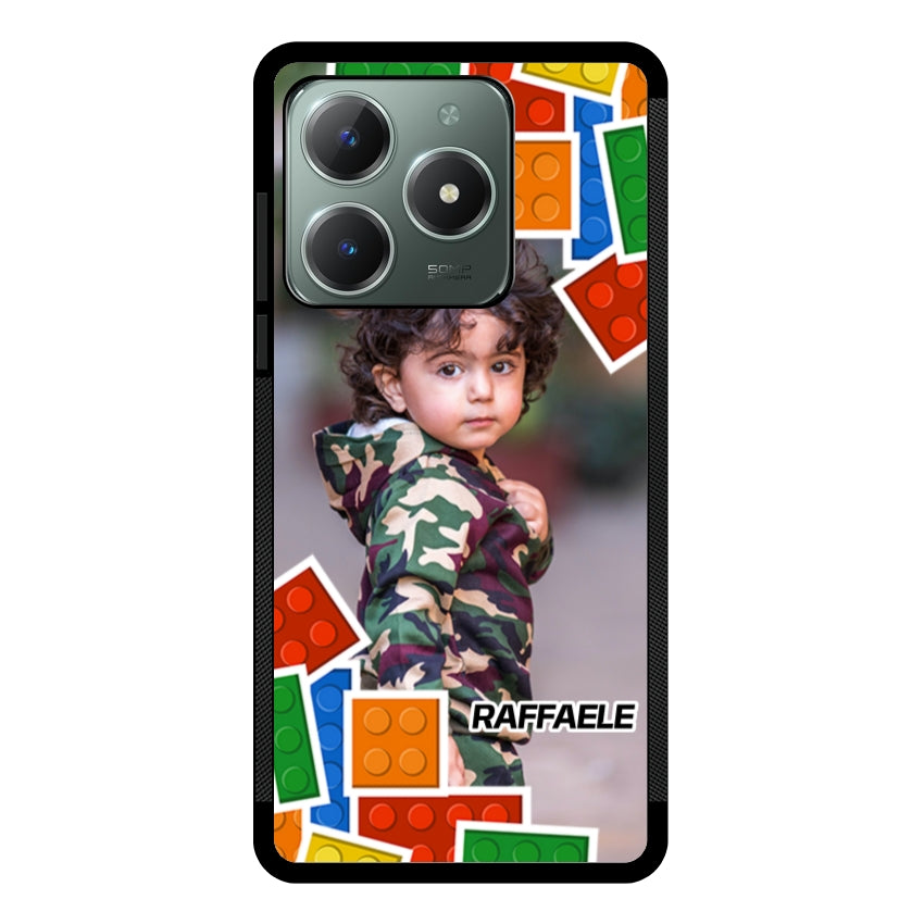 Cover Personalizzata con Frame Lego e Nome - Realme customall