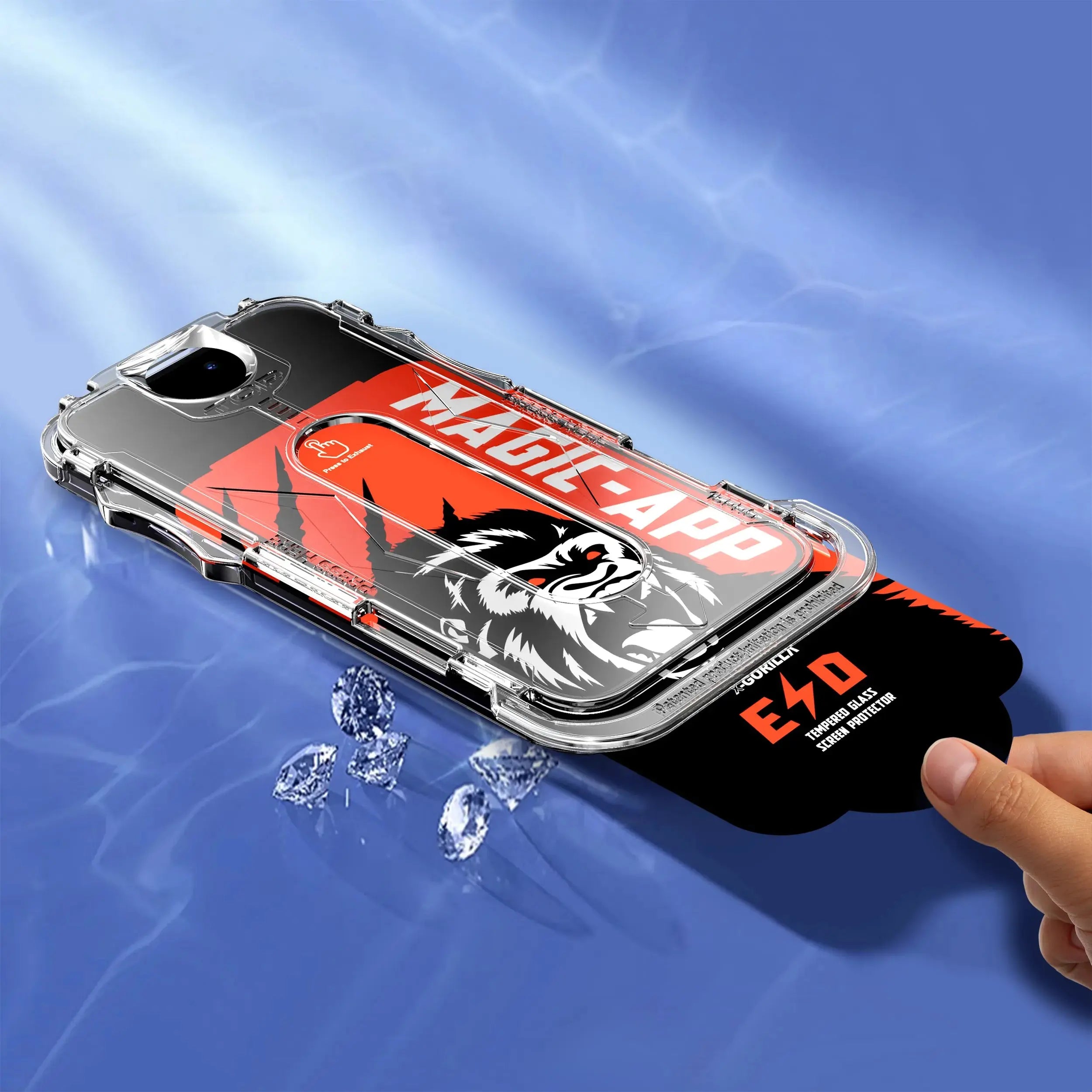 Vetro Protettivo per iPhone Gorilla Glass con sistema EA Imafan Cover