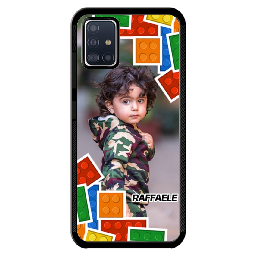 Cover Personalizzata con Frame Lego e Nome - Samsung