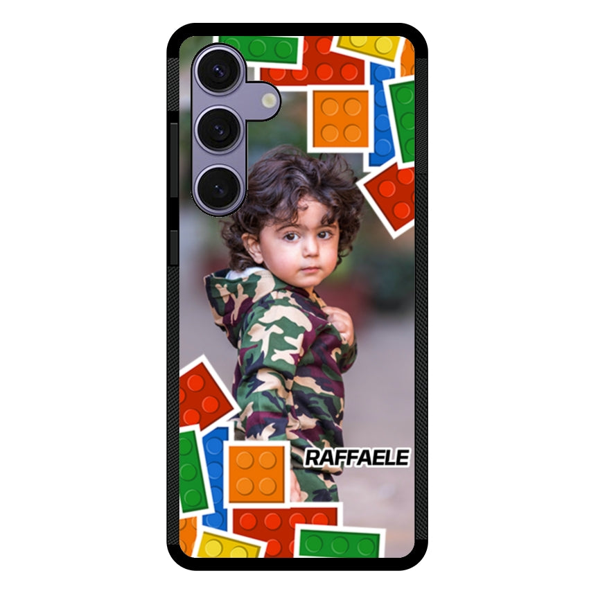 Cover Personalizzata con Frame Lego e Nome - Samsung