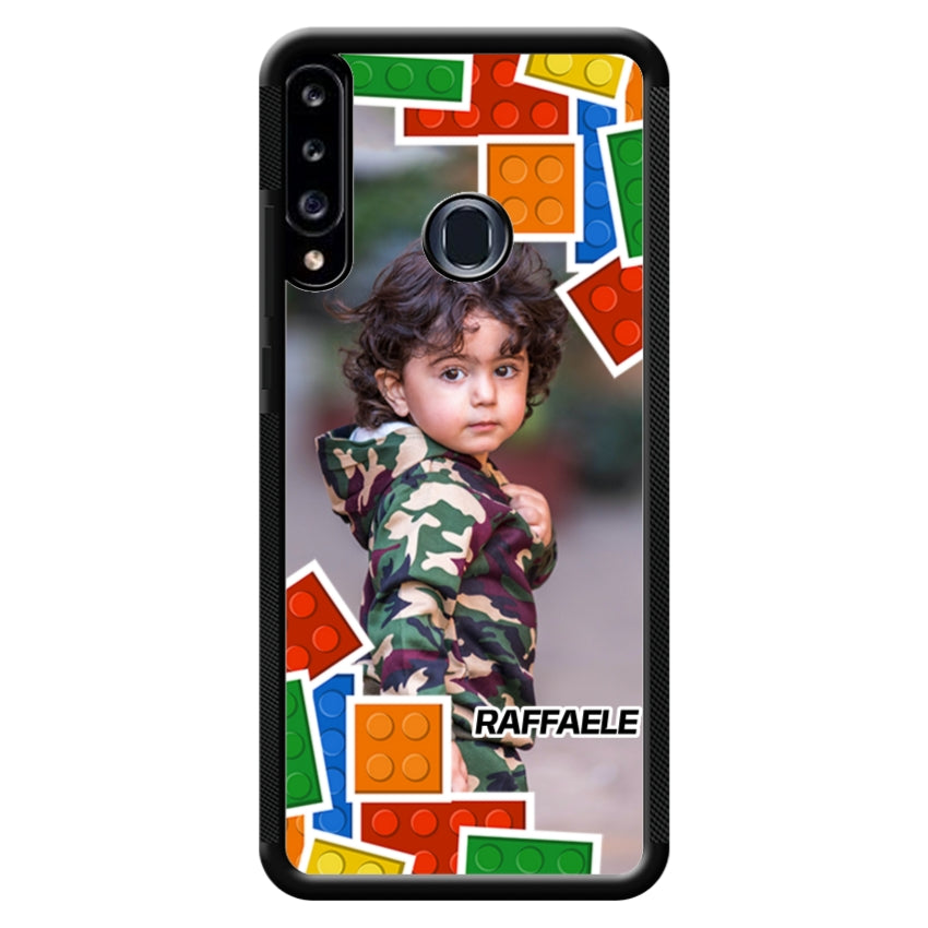 Cover Personalizzata con Frame Lego e Nome - Samsung