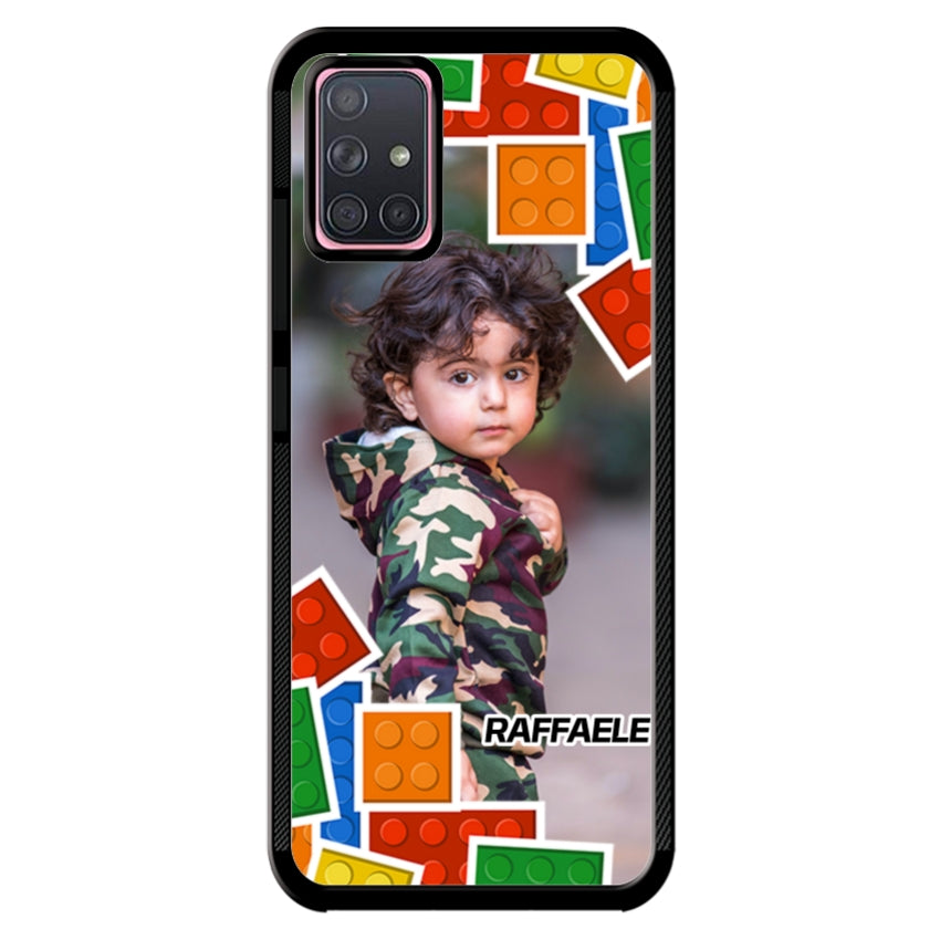 Cover Personalizzata con Frame Lego e Nome - Samsung