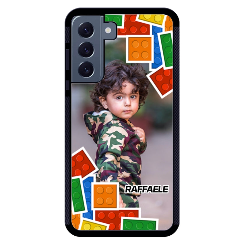 Cover Personalizzata con Frame Lego e Nome - Samsung
