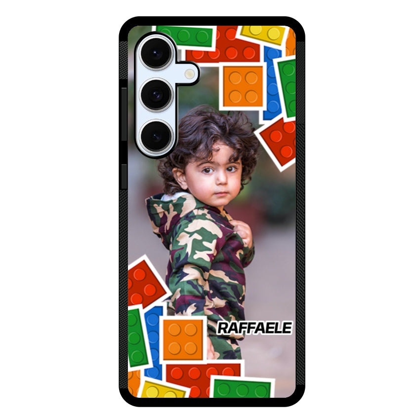 Cover Personalizzata con Frame Lego e Nome - Samsung