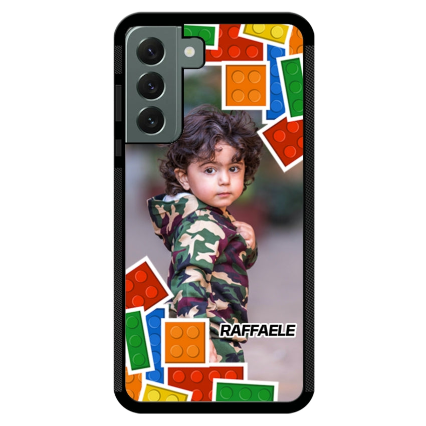 Cover Personalizzata con Frame Lego e Nome - Samsung