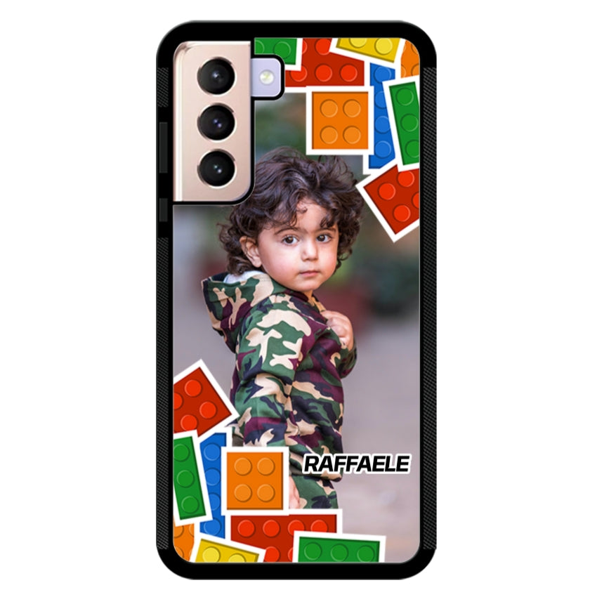 Cover Personalizzata con Frame Lego e Nome - Samsung