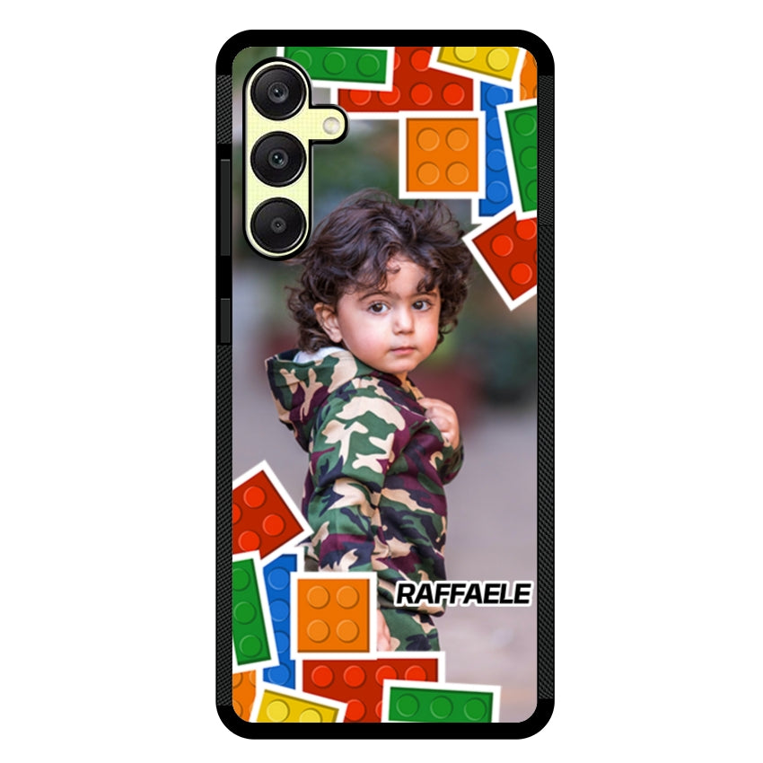 Cover Personalizzata con Frame Lego e Nome - Samsung