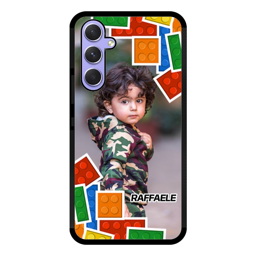 Cover Personalizzata con Frame Lego e Nome - Samsung
