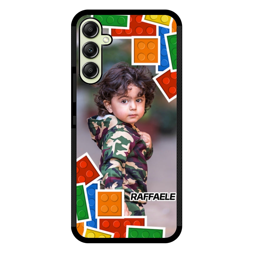 Cover Personalizzata con Frame Lego e Nome - Samsung