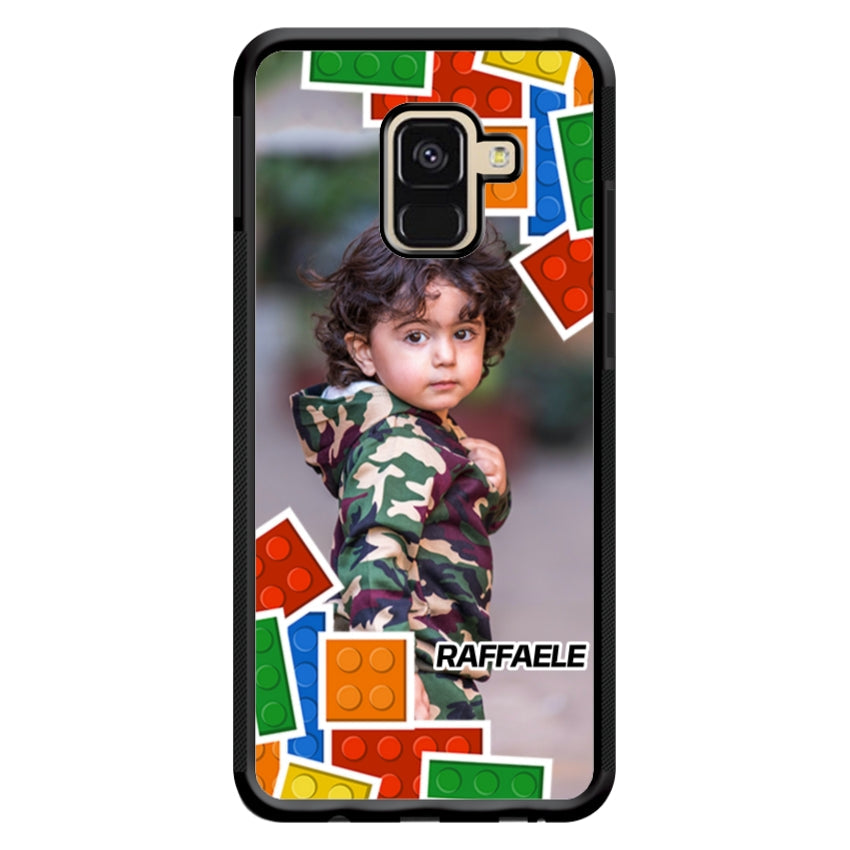 Cover Personalizzata con Frame Lego e Nome - Samsung customall