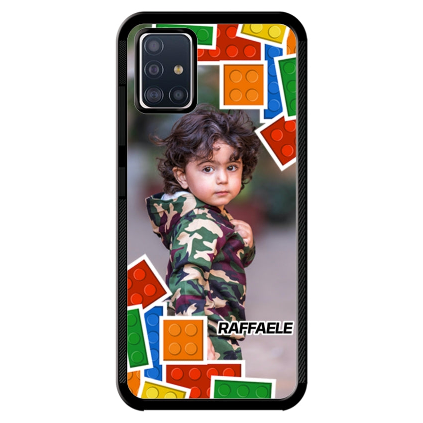 Cover Personalizzata con Frame Lego e Nome - Samsung