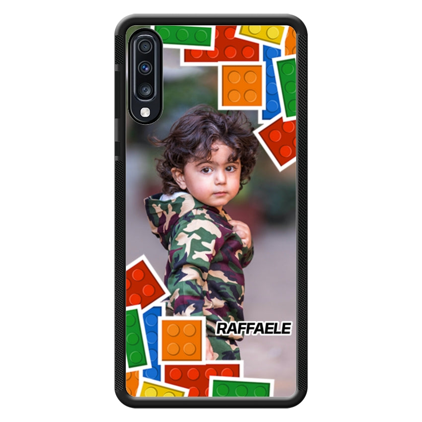 Cover Personalizzata con Frame Lego e Nome - Samsung