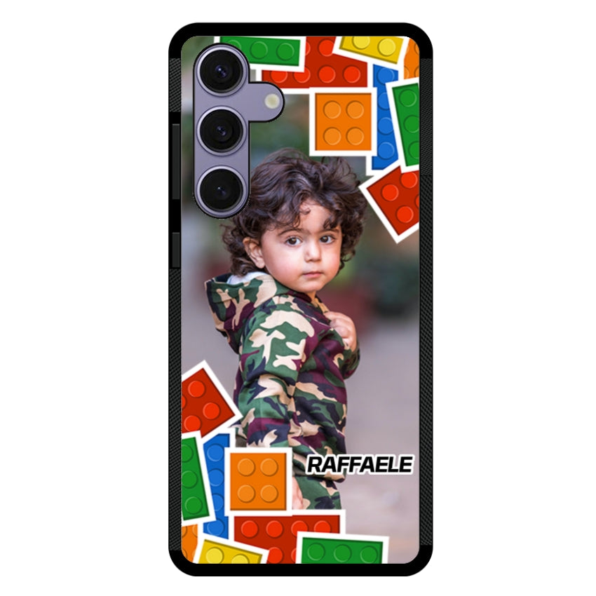 Cover Personalizzata con Frame Lego e Nome - Samsung customall
