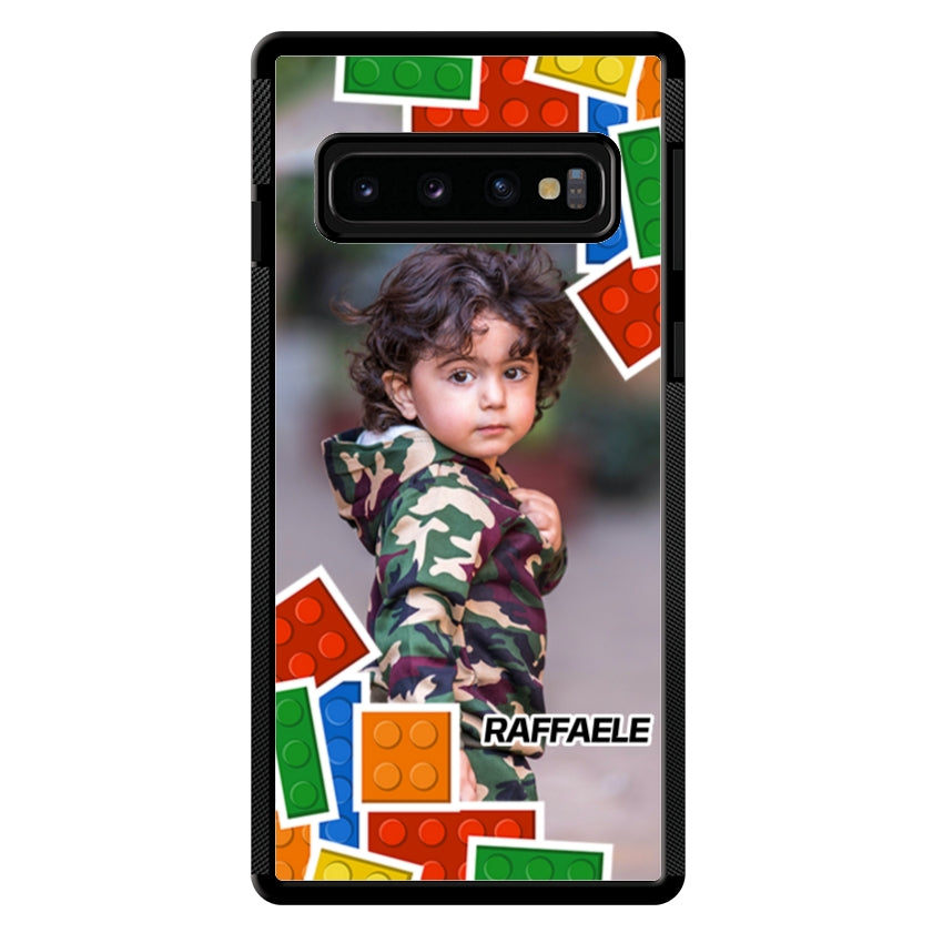 Cover Personalizzata con Frame Lego e Nome - Samsung
