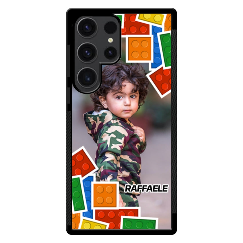 Cover Personalizzata con Frame Lego e Nome - Samsung