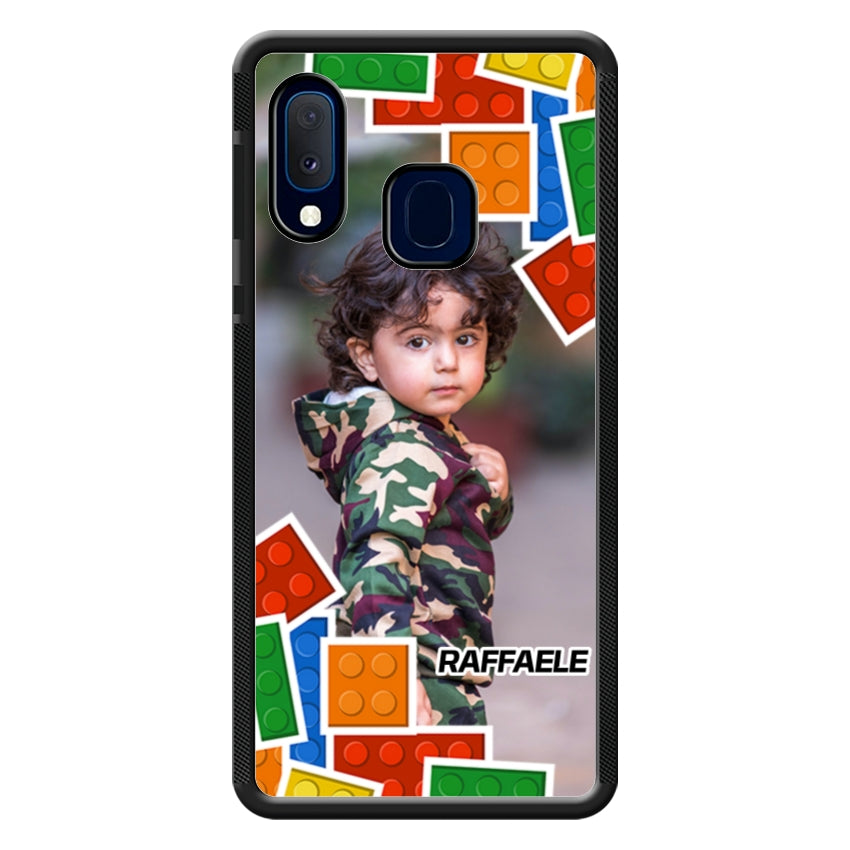 Cover Personalizzata con Frame Lego e Nome - Samsung