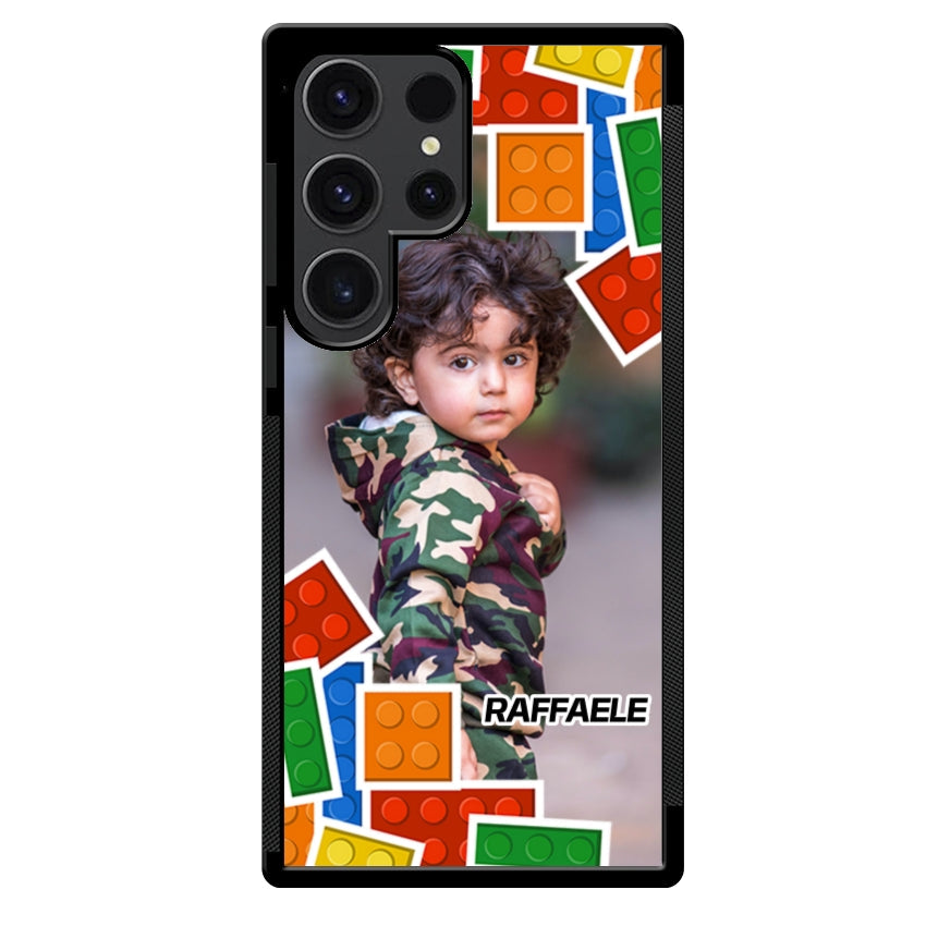 Cover Personalizzata con Frame Lego e Nome - Samsung customall