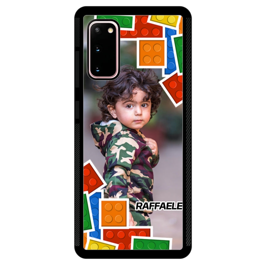 Cover Personalizzata con Frame Lego e Nome - Samsung