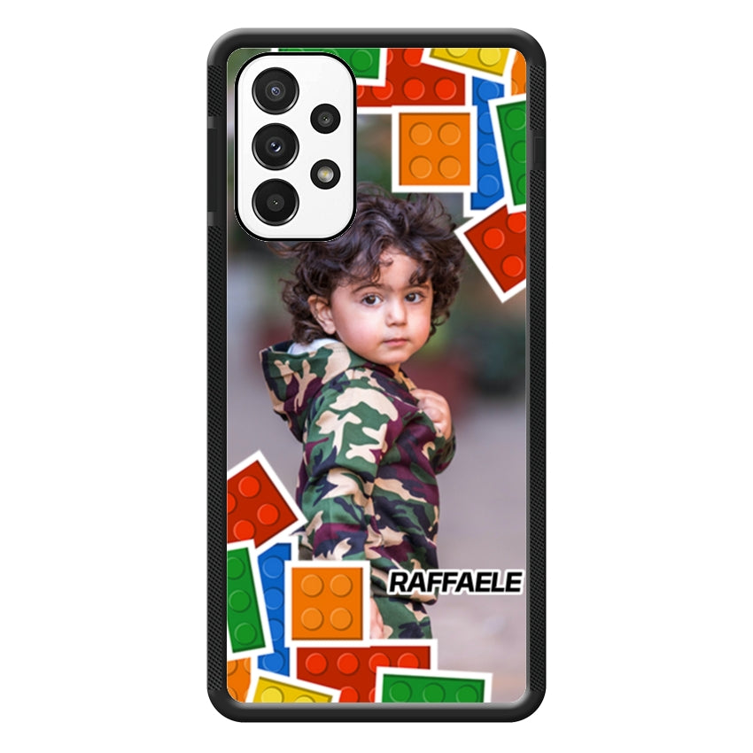 Cover Personalizzata con Frame Lego e Nome - Samsung
