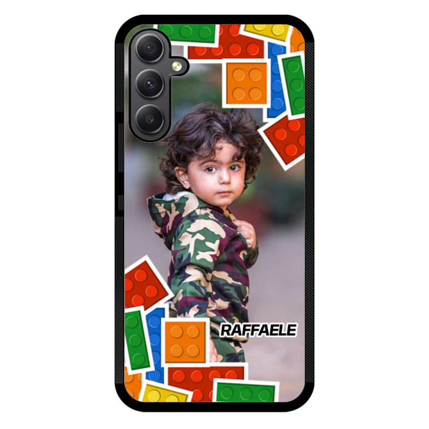 Cover Personalizzata con Frame Lego e Nome - Samsung