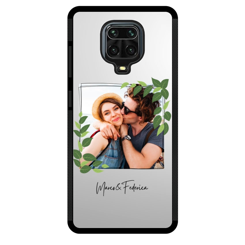 Cover Personalizzata Frame Foglie - Xiaomi, Redmi e Poco
