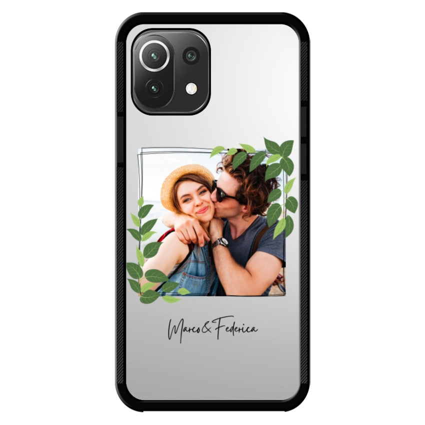 Cover Personalizzata Frame Foglie - Xiaomi, Redmi e Poco