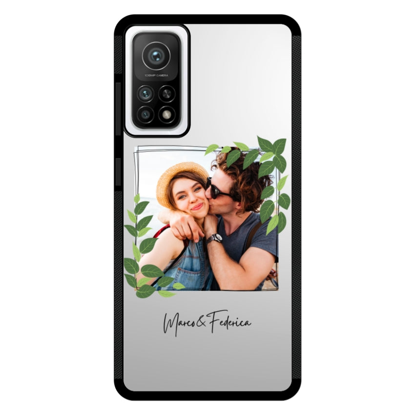 Cover Personalizzata Frame Foglie - Xiaomi, Redmi e Poco