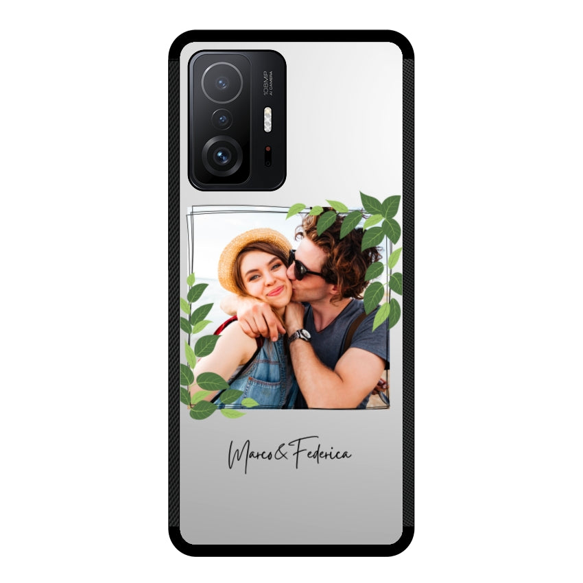 Cover Personalizzata Frame Foglie - Xiaomi, Redmi e Poco