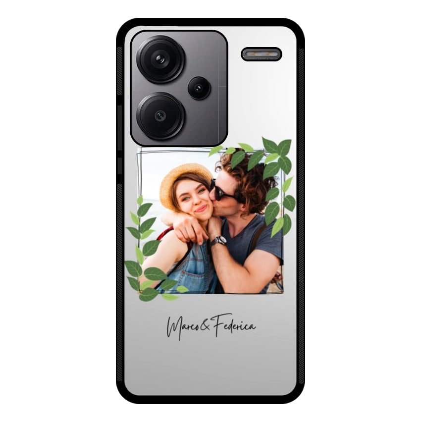 Cover Personalizzata Frame Foglie - Xiaomi, Redmi e Poco