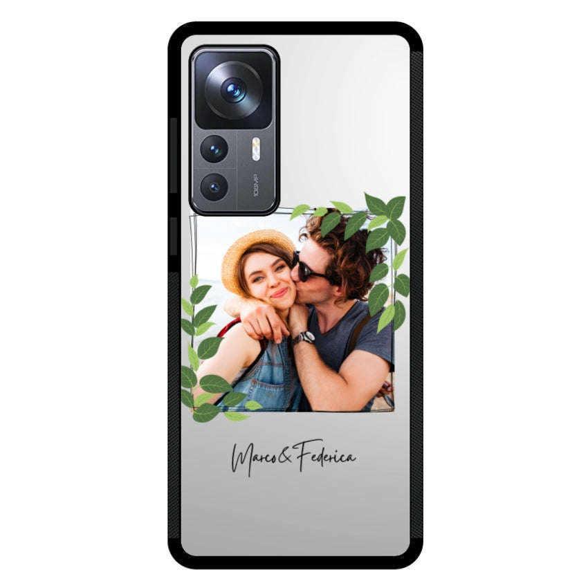 Cover Personalizzata Frame Foglie - Xiaomi, Redmi e Poco