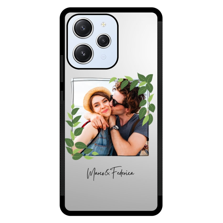 Cover Personalizzata Frame Foglie - Xiaomi, Redmi e Poco