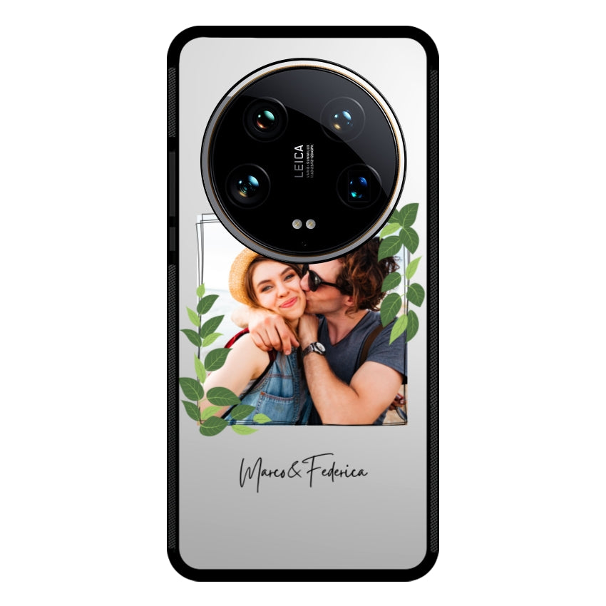 Cover Personalizzata Frame Foglie - Xiaomi, Redmi e Poco