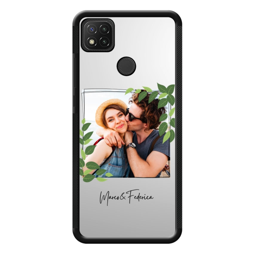 Cover Personalizzata Frame Foglie - Xiaomi, Redmi e Poco