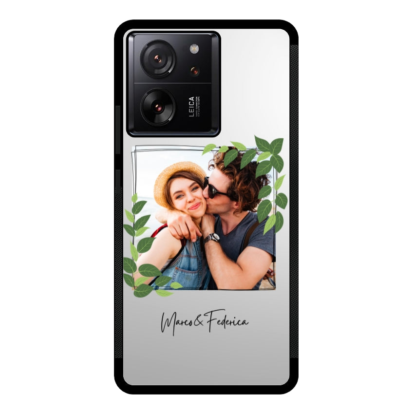 Cover Personalizzata Frame Foglie - Xiaomi, Redmi e Poco
