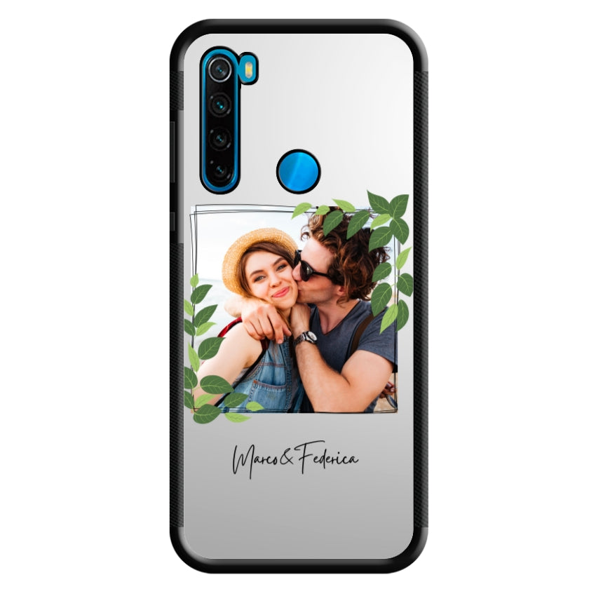 Cover Personalizzata Frame Foglie - Xiaomi, Redmi e Poco