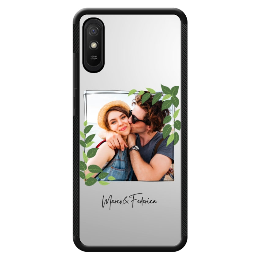 Cover Personalizzata Frame Foglie - Xiaomi, Redmi e Poco