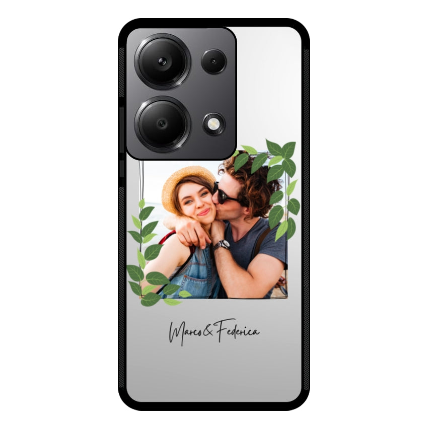 Cover Personalizzata Frame Foglie - Xiaomi, Redmi e Poco