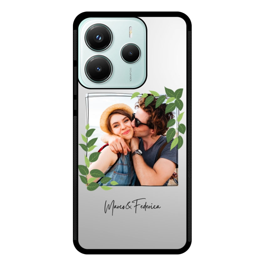 Cover Personalizzata Frame Foglie - Xiaomi, Redmi e Poco