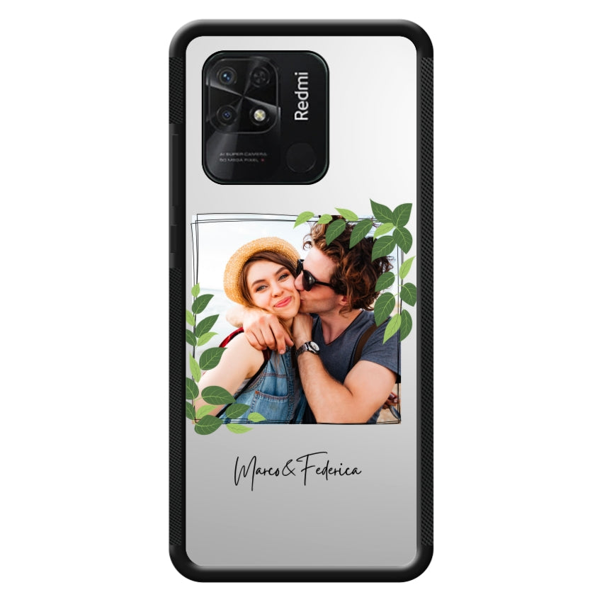 Cover Personalizzata Frame Foglie - Xiaomi, Redmi e Poco
